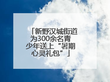 新野汉城街道为300余名青少年送上“暑期心灵礼包”