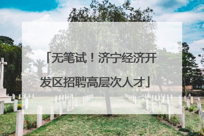 无笔试！济宁经济开发区招聘高层次人才
