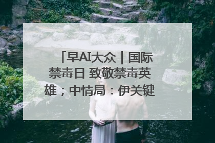 早AI大众｜国际禁毒日 致敬禁毒英雄；中情局：伊关键核设施被摧毁
