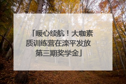 暖心续航！大咖素质训练营在滦平发放第三期奖学金