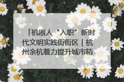 机器人“入职”新时代文明实践街街区｜杭州余杭着力提升城市精细化智能化管理水平