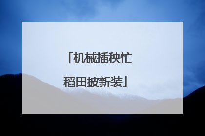 机械插秧忙 稻田披新装