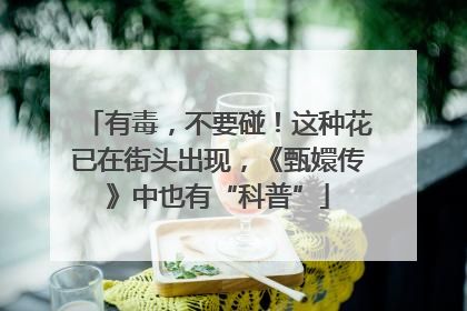 有毒，不要碰！这种花已在街头出现，《甄嬛传》中也有“科普”