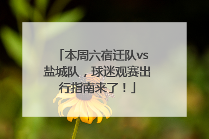 本周六宿迁队vs盐城队,球迷观赛出行指南来了!