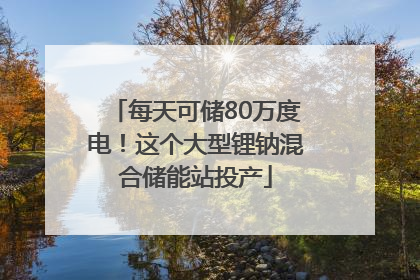 每天可储80万度电！这个大型锂钠混合储能站投产