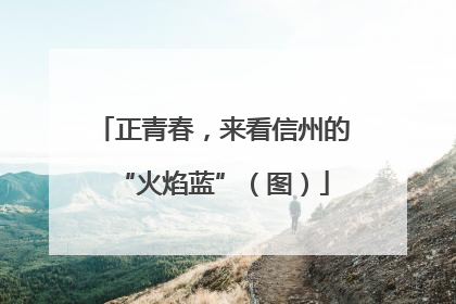 正青春，来看信州的“火焰蓝”（图）