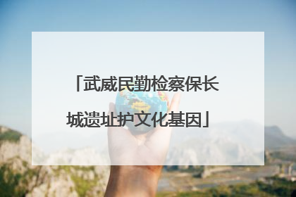 武威民勤检察保长城遗址护文化基因
