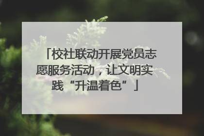 校社联动开展党员志愿服务活动，让文明实践“升温着色”