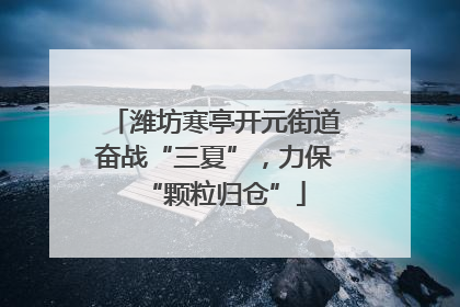 潍坊寒亭开元街道奋战“三夏”，力保“颗粒归仓”