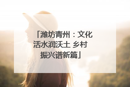 潍坊青州：文化活水润沃土 乡村振兴谱新篇