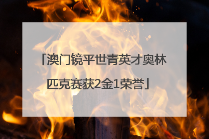 澳门镜平世青英才奥林匹克赛获2金1荣誉