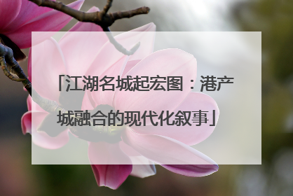 江湖名城起宏图：港产城融合的现代化叙事