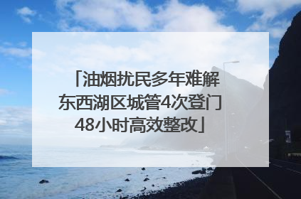 油烟扰民多年难解 东西湖区城管4次登门48小时高效整改
