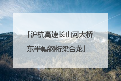沪杭高速长山河大桥东半幅钢桁梁合龙