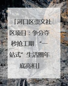 河口区崇文社区项目：争分夺秒抢工期 “一站式”生活圈年底亮相