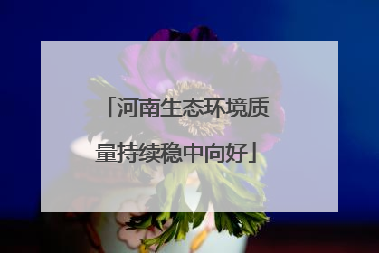 河南生态环境质量持续稳中向好
