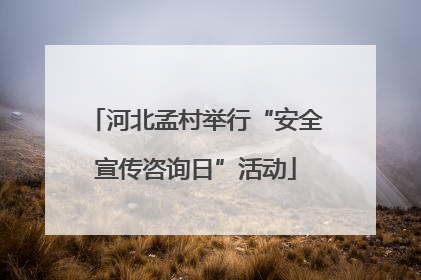 河北孟村举行“安全宣传咨询日”活动