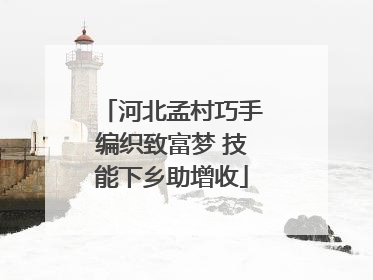河北孟村巧手编织致富梦 技能下乡助增收