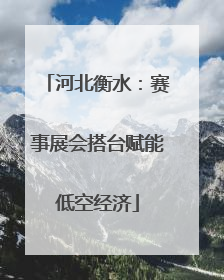 河北衡水：赛事展会搭台赋能低空经济