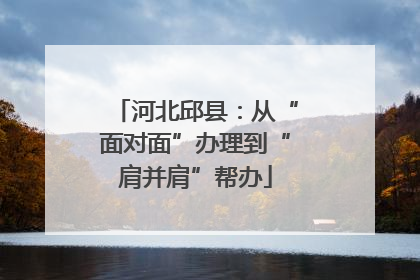 河北邱县：从“面对面”办理到“肩并肩”帮办