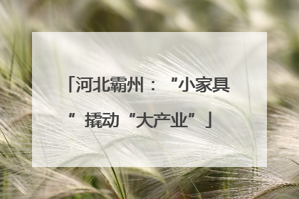 河北霸州：“小家具”撬动“大产业”