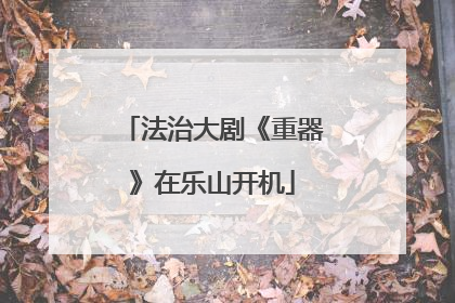 法治大剧《重器》在乐山开机
