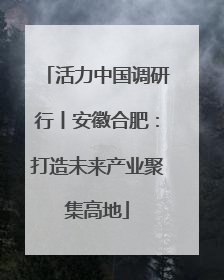 活力中国调研行丨安徽合肥：打造未来产业聚集高地