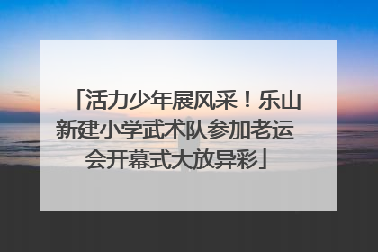 活力少年展风采！乐山新建小学武术队参加老运会开幕式大放异彩