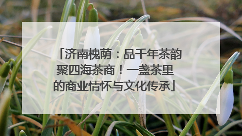 济南槐荫：品千年茶韵 聚四海茶商！一盏茶里的商业情怀与文化传承