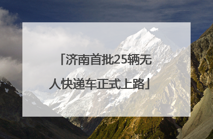 济南首批25辆无人快递车正式上路