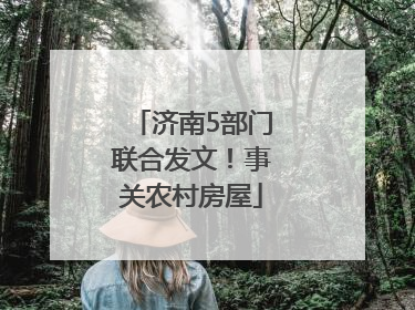 济南5部门联合发文！事关农村房屋