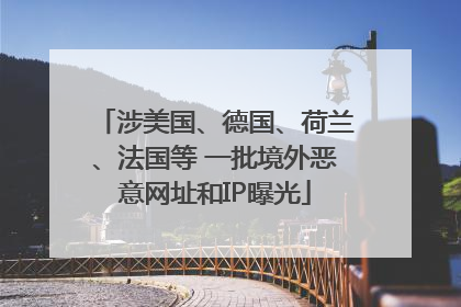 涉美国、德国、荷兰、法国等 一批境外恶意网址和IP曝光