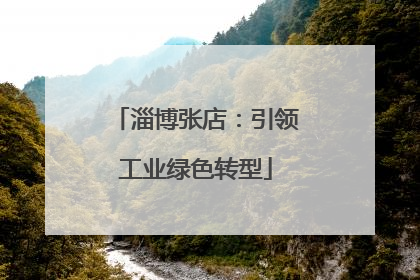 淄博张店：引领工业绿色转型