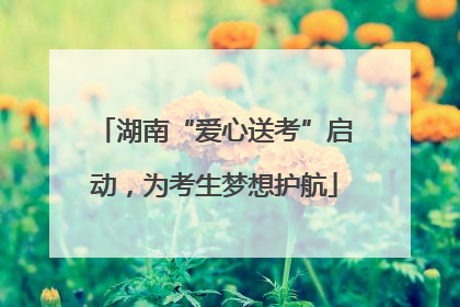 湖南“爱心送考”启动，为考生梦想护航