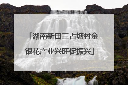 湖南新田三占塘村金银花产业兴旺促振兴
