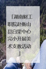 湖南财工职院赴衡山县白果中心完小开展美术支教活动