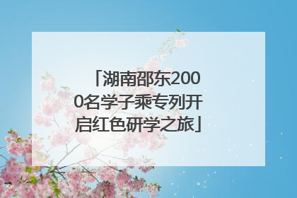 湖南邵东2000名学子乘专列开启红色研学之旅