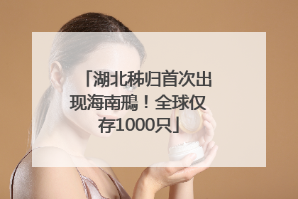 湖北秭归首次出现海南鳽！全球仅存1000只