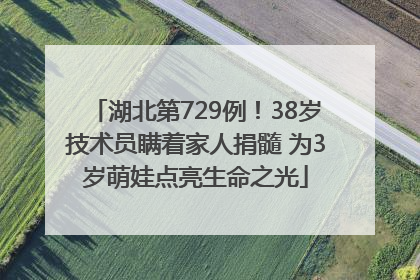 湖北第729例！38岁技术员瞒着家人捐髓 为3岁萌娃点亮生命之光