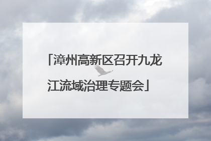 漳州高新区召开九龙江流域治理专题会