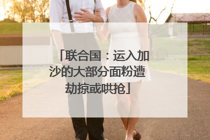 联合国：运入加沙的大部分面粉遭劫掠或哄抢
