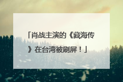 肖战主演的《藏海传》在台湾被刷屏！