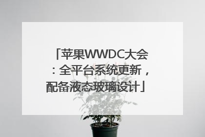 苹果WWDC大会：全平台系统更新，配备液态玻璃设计