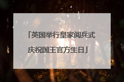 英国举行皇家阅兵式庆祝国王官方生日
