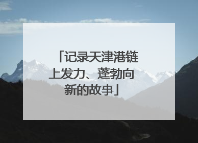 记录天津港链上发力、蓬勃向新的故事