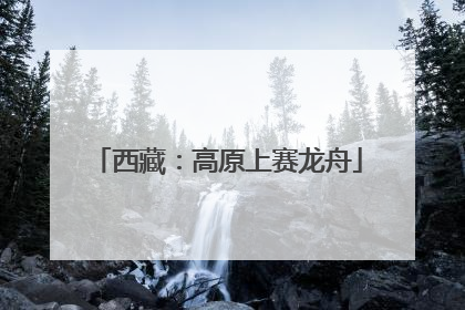 西藏：高原上赛龙舟