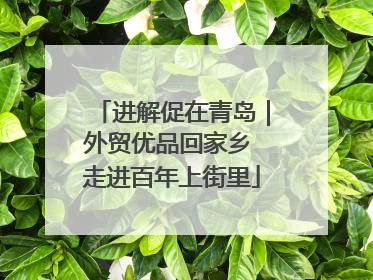 进解促在青岛｜外贸优品回家乡 走进百年上街里