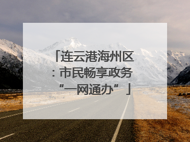 连云港海州区：市民畅享政务“一网通办”