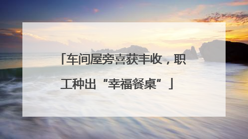 车间屋旁喜获丰收，职工种出“幸福餐桌”