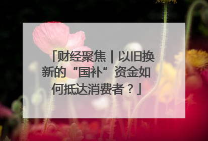 财经聚焦｜以旧换新的“国补”资金如何抵达消费者？